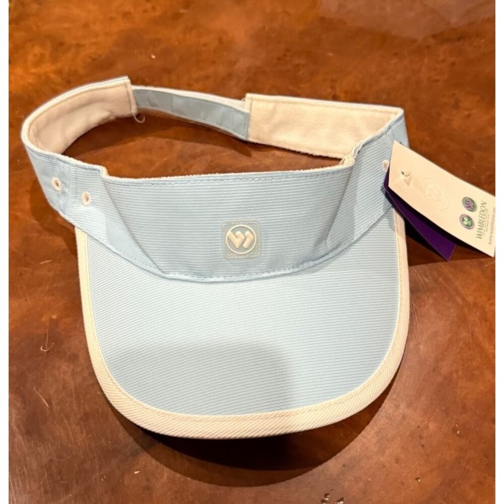 WIMBLEDON The Championships Visor Hat White with Blue Trim Tennis Women 2006 New